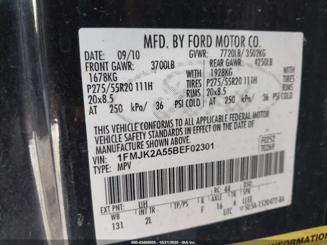 2011 FORD EXPEDITION EL 1FMJK2A55BEF02301 Photo 8