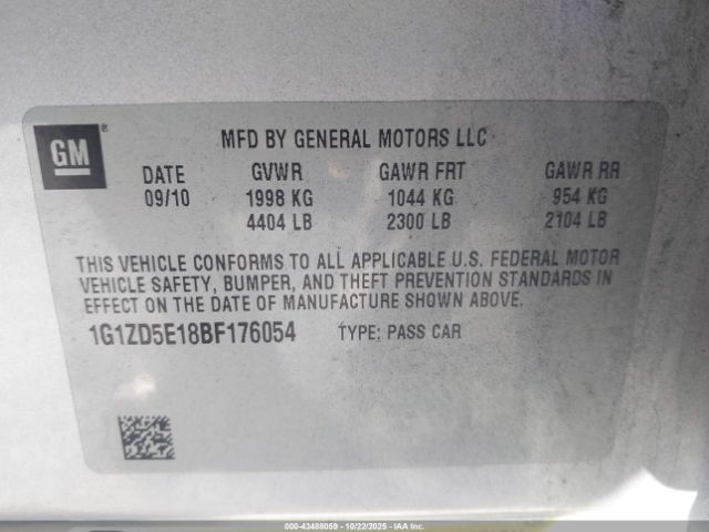 2011 CHEVROLET MALIBU 1G1ZD5E18BF176054 Photo 8