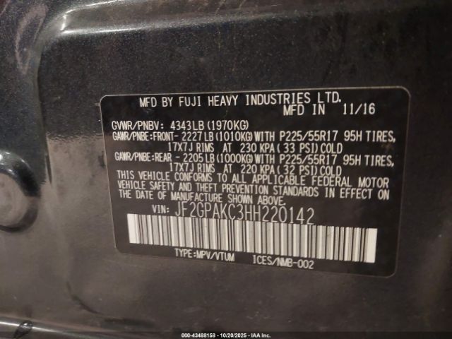 2017 SUBARU CROSSTREK JF2GPAKC3HH220142 Photo 8