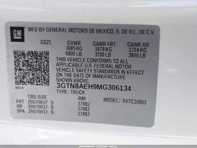 2021 GMC SIERRA 1500 3GTN8AEH9MG306134 Photo 8