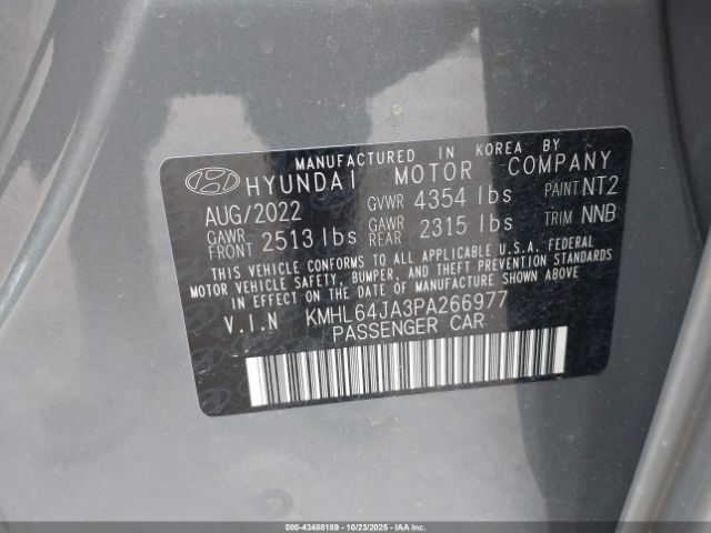 2023 HYUNDAI SONATA KMHL64JA3PA266977 Photo 8