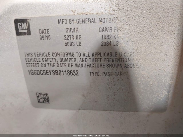 2011 CADILLAC CTS 1G6DC5EY8B0118632 Photo 8