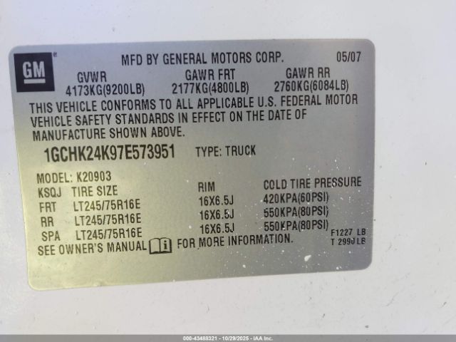 2007 CHEVROLET SILVERADO 2500HD 1GCHK24K97E573951 Photo 8