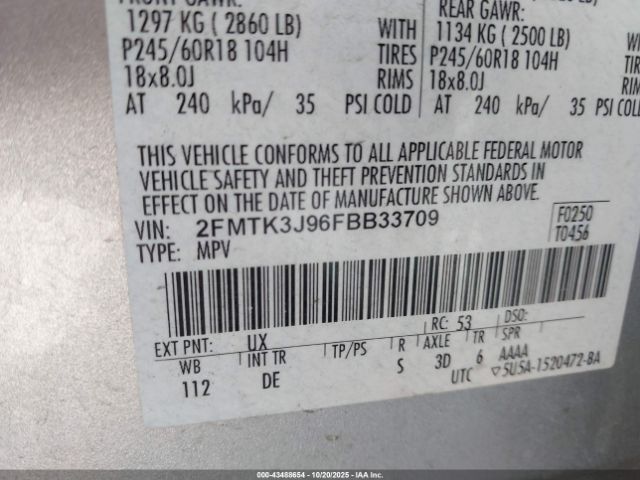 2015 FORD EDGE 2FMTK3J96FBB33709 Photo 8