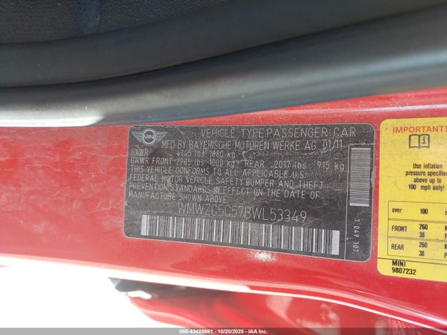 2011 MINI COOPER S COUNTRYMAN WMWZC5C57BWL53349 Photo 8