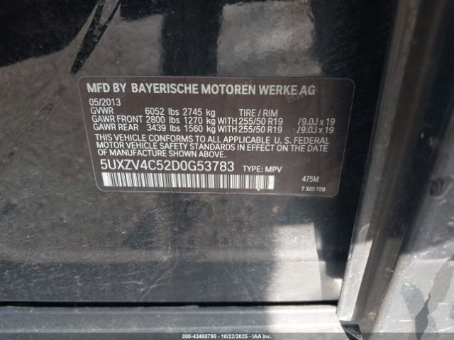 2013 BMW X5 5UXZV4C52D0G53783 Photo 8