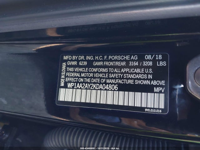 2019 PORSCHE CAYENNE WP1AA2AY2KDA04806 Photo 8