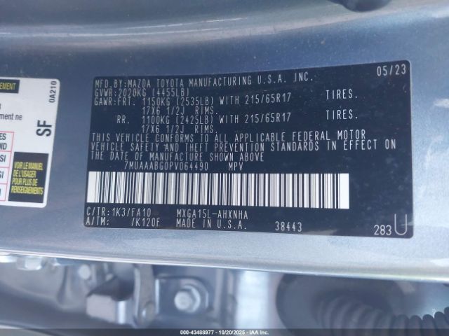 2023 TOYOTA COROLLA CROSS 7MUAAABG0PV064490 Photo 8