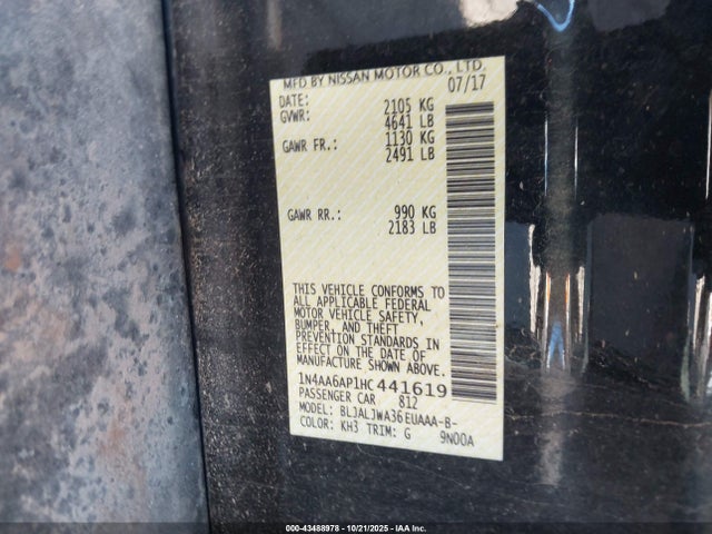 2017 NISSAN MAXIMA 1N4AA6AP1HC441619 Photo 8