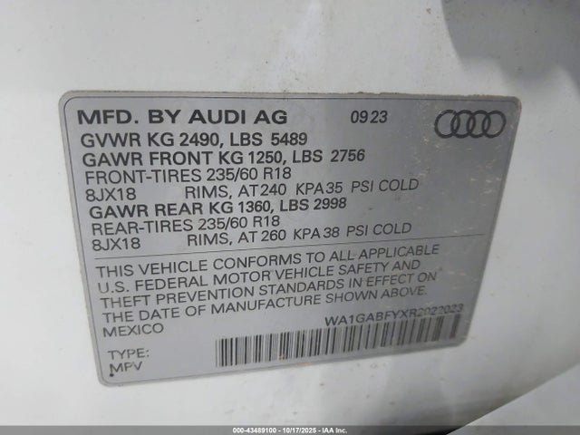 2024 AUDI Q5 WA1GABFYXR2022023 Photo 8