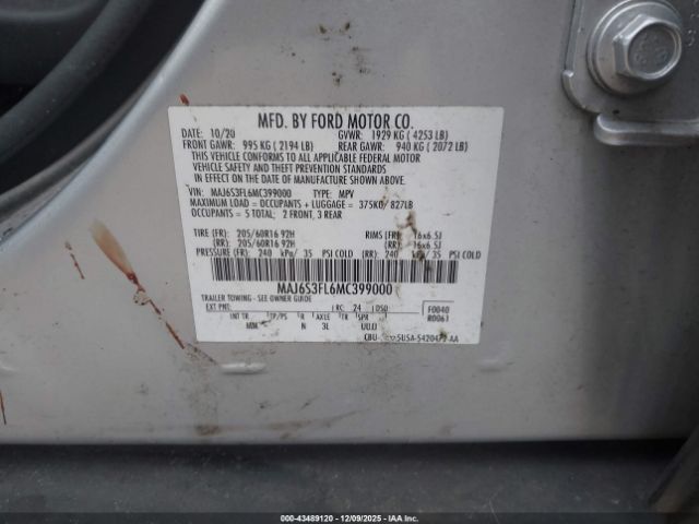 2021 FORD ECOSPORT MAJ6S3FL6MC399000 Photo 8