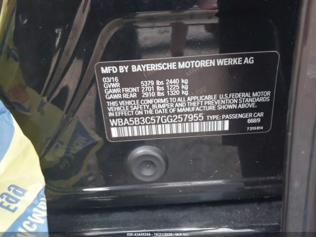 2016 BMW 535I WBA5B3C57GG257955 Photo 8