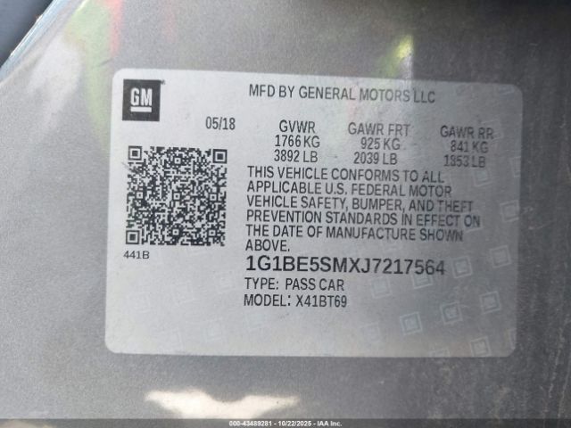 2018 CHEVROLET CRUZE 1G1BE5SMXJ7217564 Photo 8