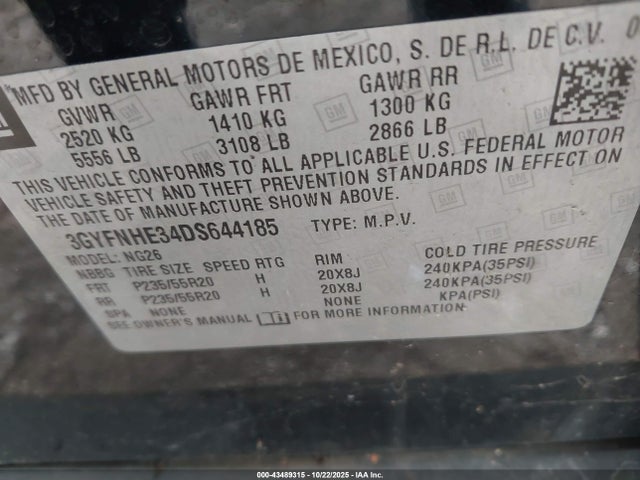 2013 CADILLAC SRX 3GYFNHE34DS644185 Photo 8
