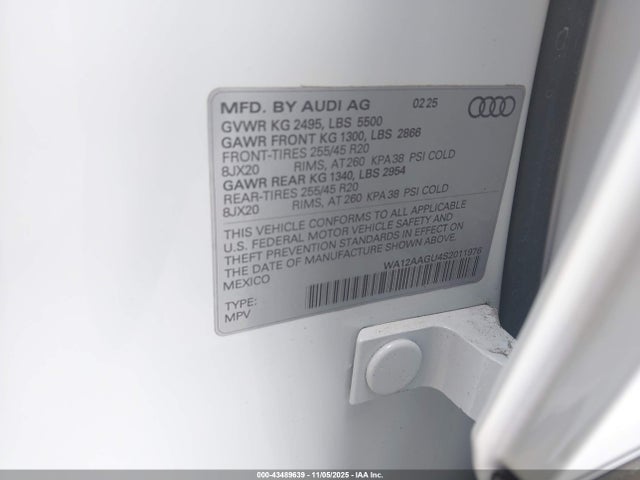 2025 AUDI ALL-NEW Q5 WA12AAGU4S2011976 Photo 8