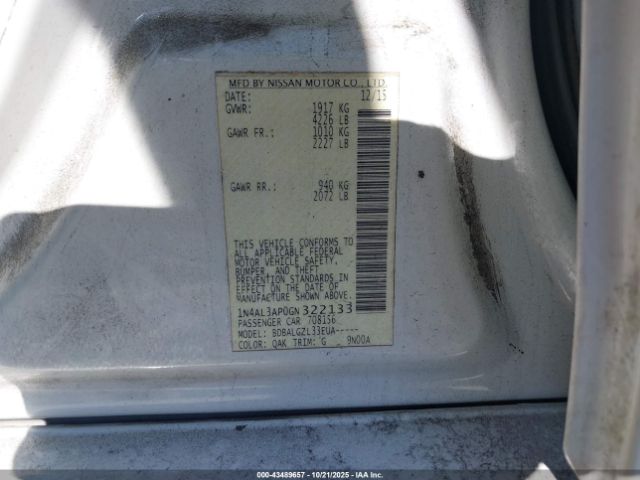 2016 NISSAN ALTIMA 1N4AL3AP0GN322133 Photo 8