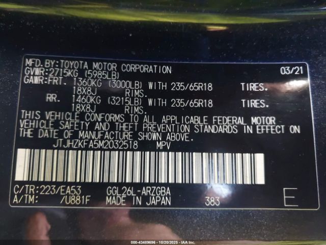 2021 LEXUS RX 350L JTJHZKFA5M2032518 Photo 8