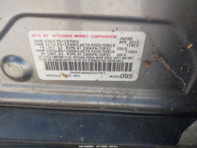 2016 MITSUBISHI OUTLANDER SPORT JA4AR3AW4GZ041567 Photo 8