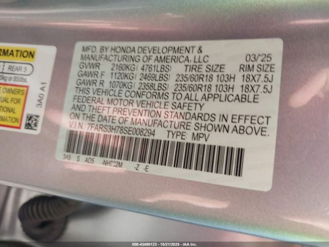 2025 HONDA CR-V 7FARS3H78SE008294 Photo 8