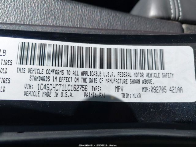 2020 DODGE DURANGO 1C4SDHCT1LC162756 Photo 8