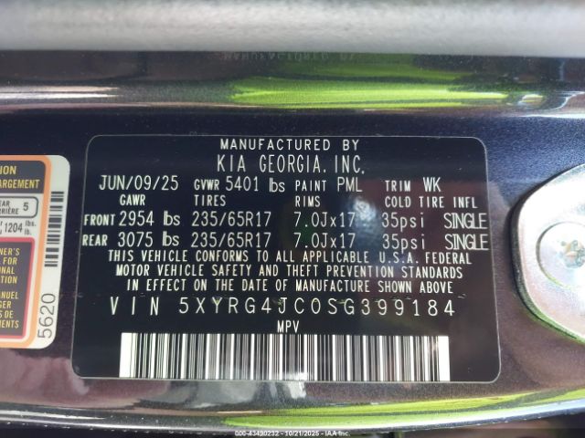 2025 KIA SORENTO 5XYRG4JC0SG399184 Photo 8