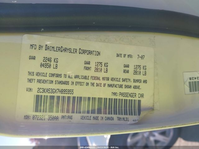 2007 CHRYSLER 300 2C3KA53GX7H895955 Photo 8