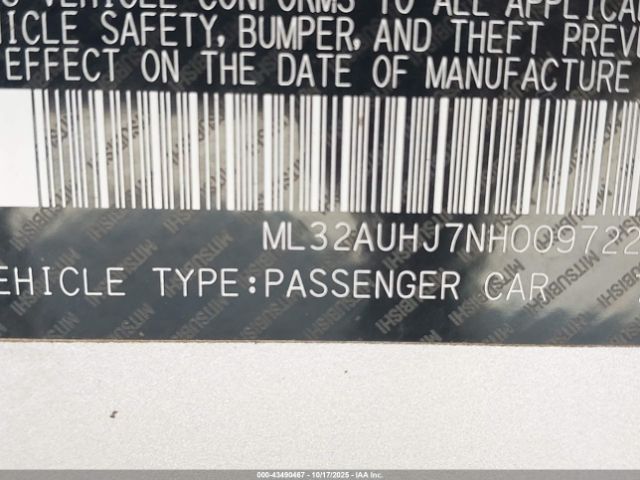 2022 MITSUBISHI MIRAGE ML32AUHJ7NH009722 Photo 8