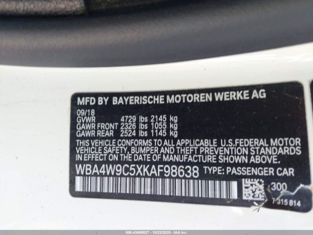 2019 BMW 440I WBA4W9C5XKAF98638 Photo 8