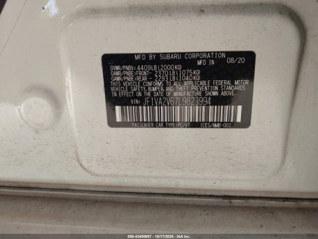 2020 SUBARU WRX STI JF1VA2V67L9823994 Photo 8