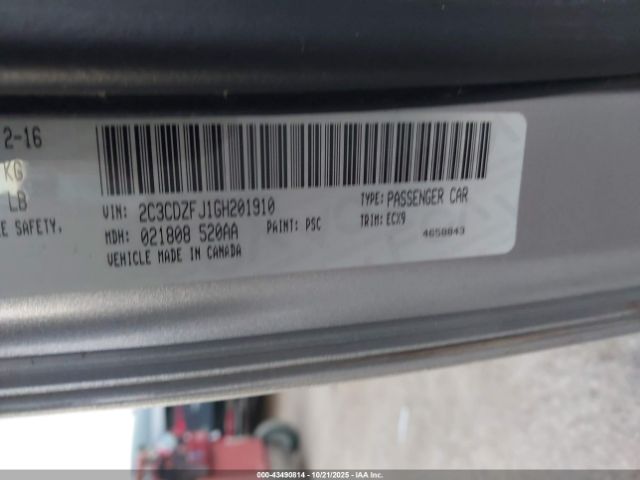 2016 DODGE CHALLENGER 2C3CDZFJ1GH201910 Photo 8