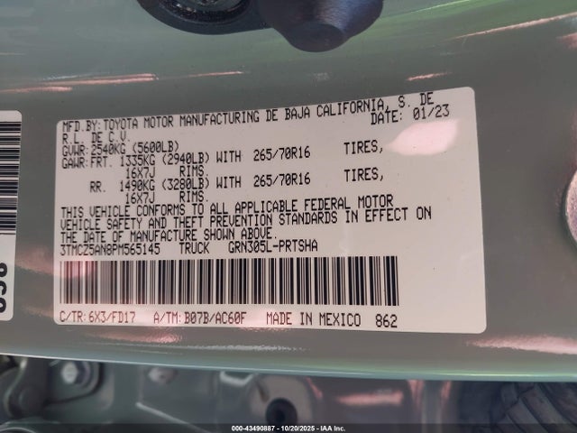 Toyota 2gr-fks 2023 3TMCZ5AN8PM565145 Image 9