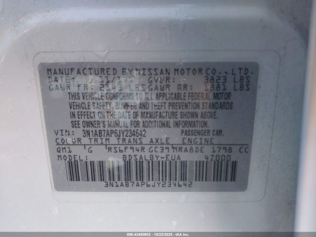 2018 NISSAN SENTRA 3N1AB7AP6JY234642 Photo 8