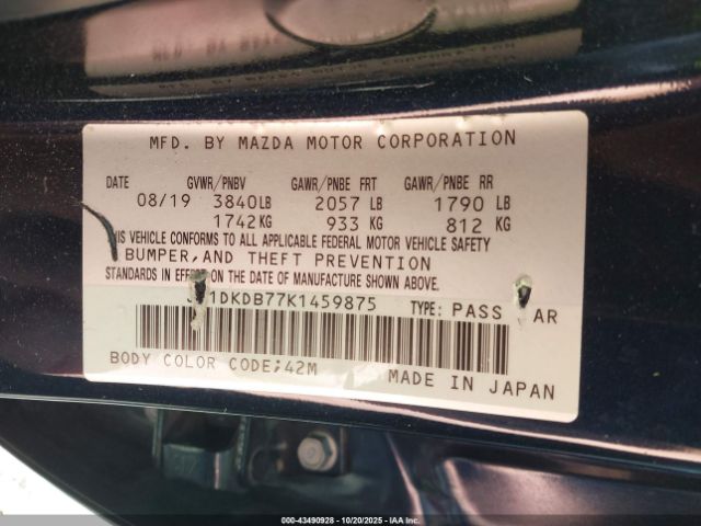 2019 MAZDA CX-3 JM1DKDB77K1459875 Photo 8