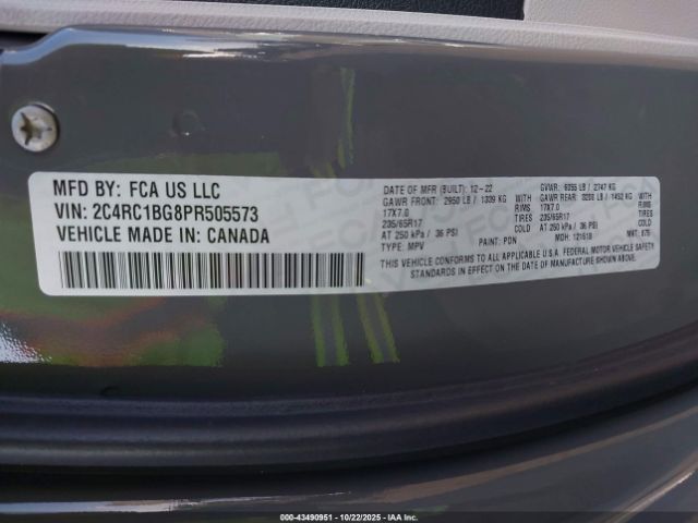 2023 CHRYSLER PACIFICA 2C4RC1BG8PR505573 Photo 8