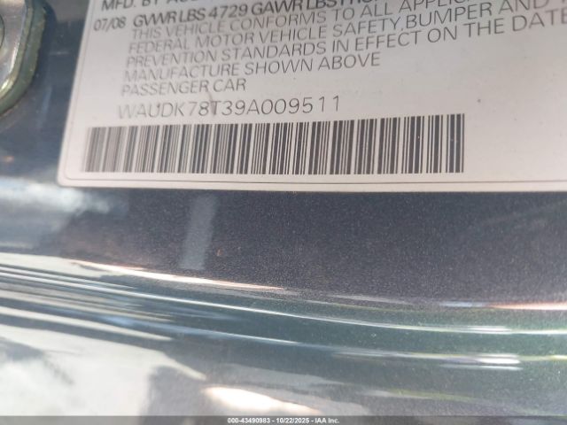 2009 AUDI A5 WAUDK78T39A009511 Photo 8
