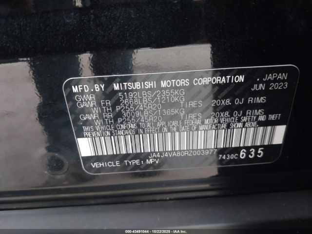 2024 MITSUBISHI OUTLANDER JA4J4VA80RZ003977 Photo 8