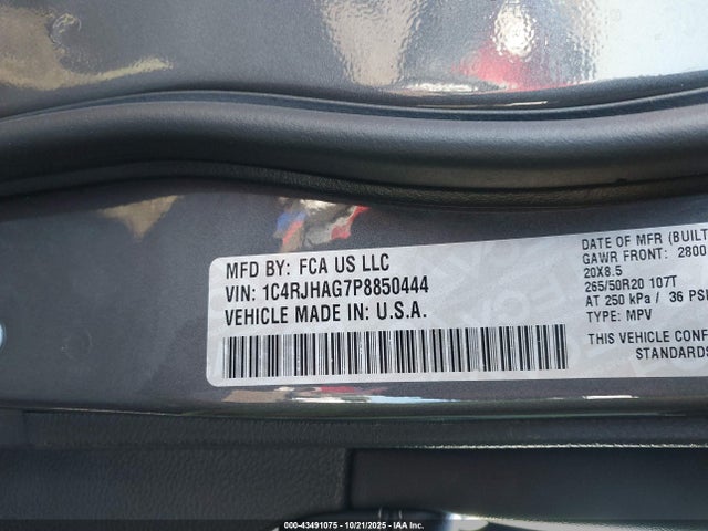 1C4RJHAG7P8850444 Jeep Grand Cherokee Altitude 4x4