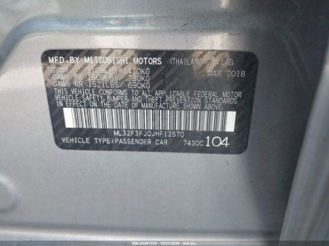 2018 MITSUBISHI MIRAGE G4 ML32F3FJ0JHF12570 Photo 8