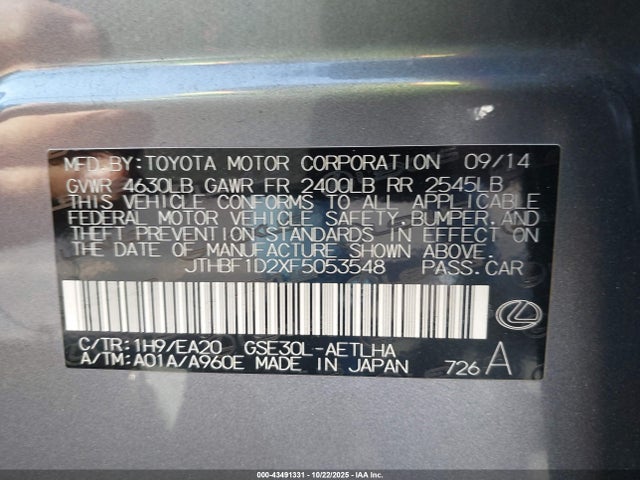 JTHBF1D2XF5053548 Lexus 4gr-fse