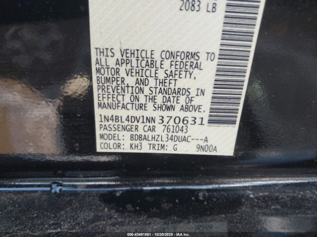 2022 NISSAN ALTIMA 1N4BL4DV1NN370631 Photo 8