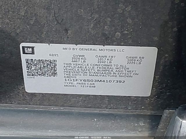 2021 CHEVROLET BOLT EV 1G1FY6S03M4107392 Photo 8