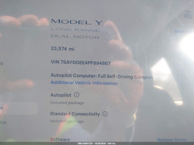 2023 TESLA MODEL Y 7SAYGDEE4PF894867 Photo 6