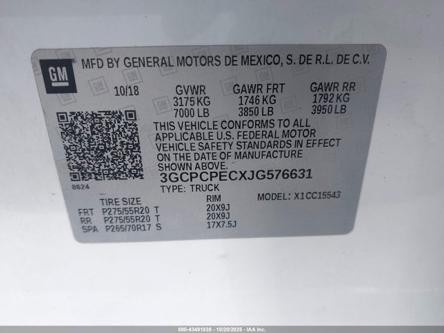Chevrolet Silverado 1500 Custom 2018 3GCPCPECXJG576631 Image 9