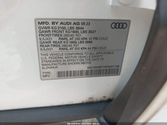2023 AUDI SQ7 WA1AWBF73PD031159 Photo 8