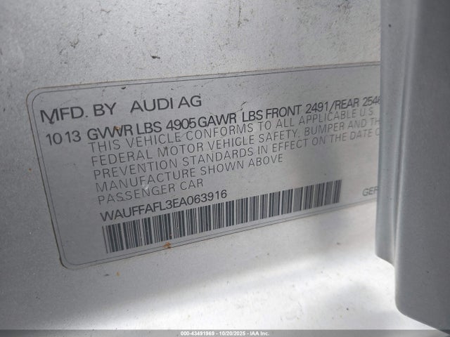 2014 AUDI A4 WAUFFAFL3EA063916 Photo 8