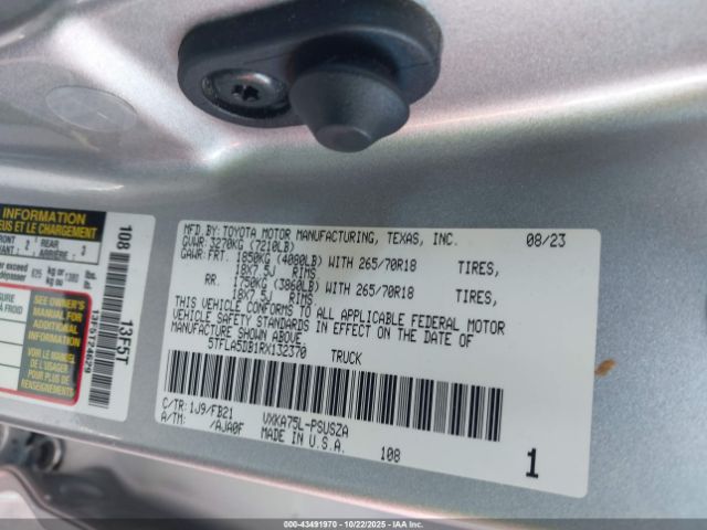 2024 TOYOTA TUNDRA 5TFLA5DB1RX132370 Photo 8