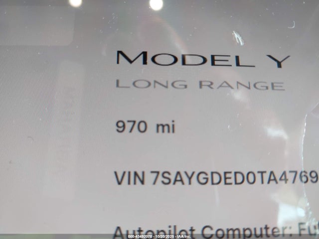 2026 TESLA MODEL Y 7SAYGDED0TA476949 Photo 6