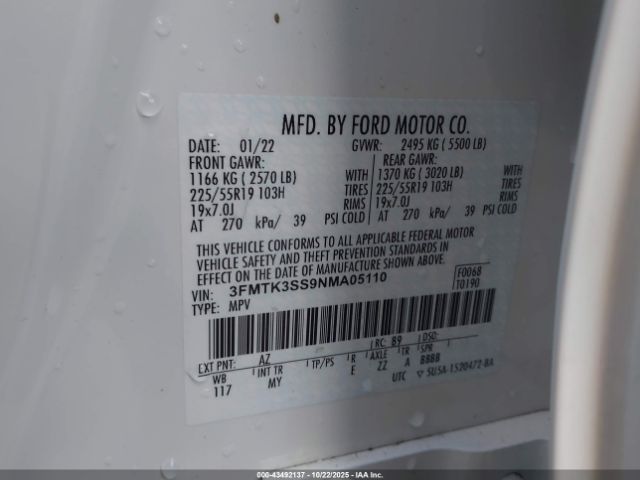 2022 FORD MUSTANG MACH-E 3FMTK3SS9NMA05110 Photo 8