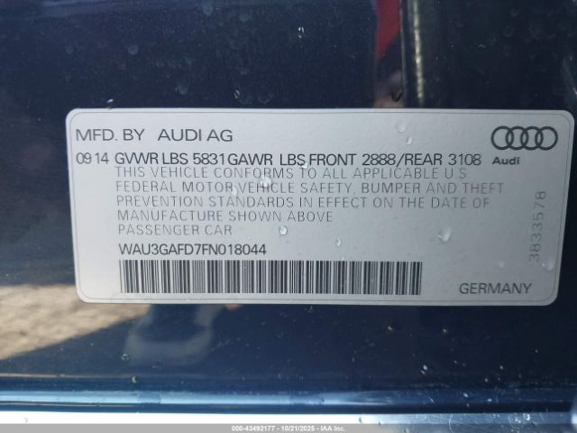 2015 AUDI A8 L WAU3GAFD7FN018044 Photo 8