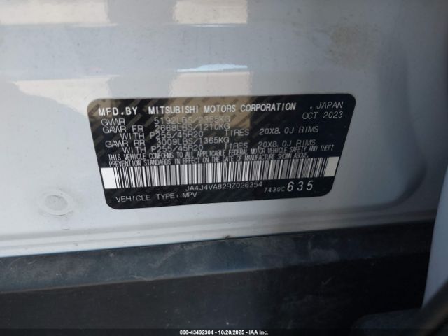 2024 MITSUBISHI OUTLANDER JA4J4VA82RZ026354 Photo 8